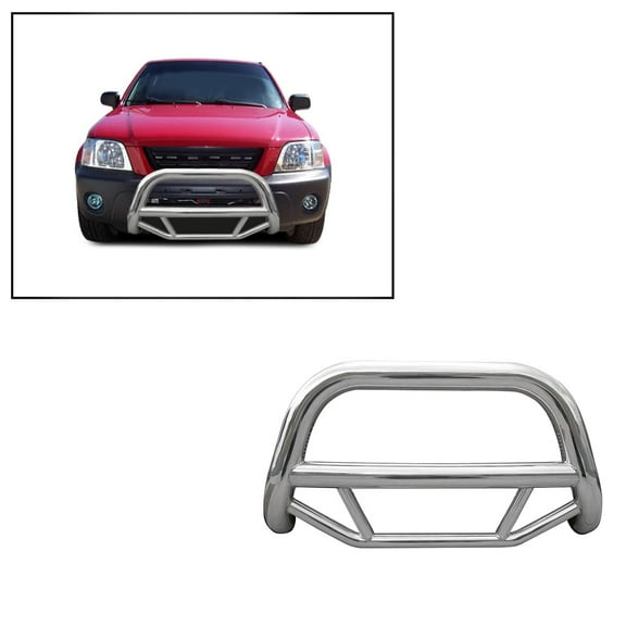 Black Horse Max Bull Bar No Skid Plate Stainless Steel Compatible with 1997-2001 Honda CR-V-MBS-HOB3501