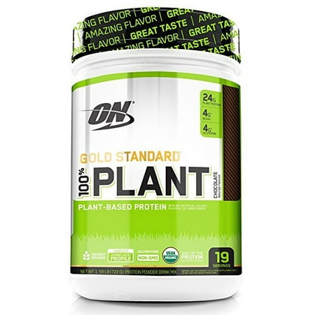 Optimum Nutrition Gold Standard 100% Organic Plant based Vegan Protein Powder, Chocolate, 24g Protein, 1.59