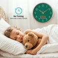 thumbnail image 4 of Unique Bargains Silent Non Ticking Wall Clock with Date and Temperature Black and White, 4 of 6