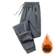 thumbnail image 3 of zaveiop Warm Fleece Joggers Pants Workout Track Sherpa Lined Sweatpants (Grey, XXXXXL), 3 of 5