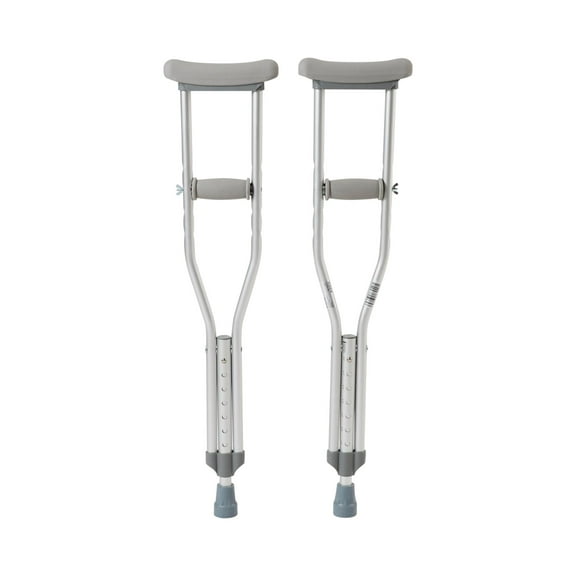 McKesson Aluminum Crutches for Children, Push-Button - 175 lbs Capacity, 1 Pair