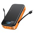 thumbnail image 1 of Cargador portátil Power Bank LENGSUM 32000 mAh con cables naranja, 1 of 8