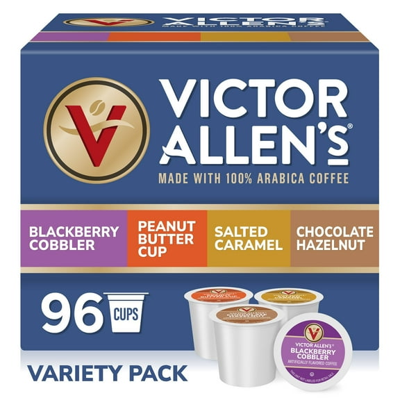 Victor Allen's Coffee Sweet and Salty Variety Pack, Medium Roast, 96 Count, Single Serve Coffee Pods for Keurig K-Cup Brewers