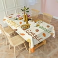 thumbnail image 3 of Happy Thanksgiving Turkey Fall Leaves Rectangle Tablecloth 60"x120",Waterproof Polyester Rectangle Table Cloth, Wipeable Spillproof Polyester Tablecloth for Dining, Camping, Indoor and Outdoor, 3 of 5