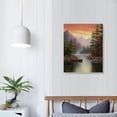thumbnail image 3 of GOSMITH  3 Panel Landscape Canvas Wall Art for Home Decor Rivers crossing green forests and natural wilderness Canvas Prints Wall Art Modern Home Decor Stretched and Framed Ready to Hang, 3 of 4