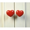 thumbnail image 3 of Ceramic Cabinet Handles Drawer Pulls Knobs - Heart Shape Cupboard Knobs For Kitchen Knobs kids children room Cabinets Closets - 6 Styles Red_S, 3 of 8