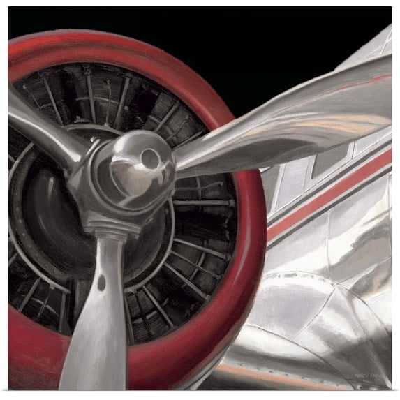 Great BIG Canvas | Rolled Marco Fabiano Poster Print entitled Travel by Air Dark II