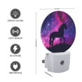 thumbnail image 3 of Night Light Plug into Wall,Dusk to Dawn Sensor Auto-On/Off for Bathroom, Hallway,Kids Room-Silhouette Of Unicorn Against Starry Night Sky, 3 of 4