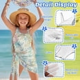 thumbnail image 6 of Xoenoiee Starfish Coral Pattern Girls Swimsuit with Cover Up Skirt One Piece Teen Bathing Suit Removable Bra Swimwear with Pad for Summer Holiday Party, 13-14 Years, 6 of 7