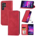 thumbnail image 2 of KAIYANG Funda de piel sintética con tacto agradable para Samsung Galaxy S25 Ultra, con tarjetero, magnética, multicolor, color rojo, 2 of 5