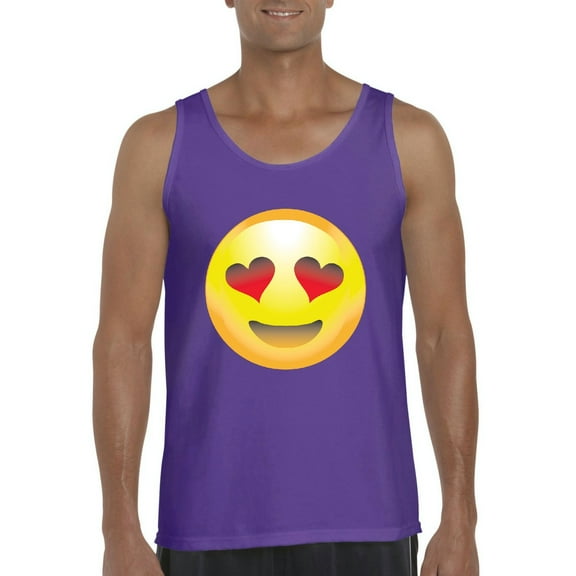 Artix - Men's Tank Top for Men, up to Men Size 3XL - Emoji Heart-Shaped Eyes
