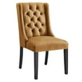 thumbnail image 2 of Baronet Performance Velvet Dining Chairs - Set of 2, Cognac, 2 of 7