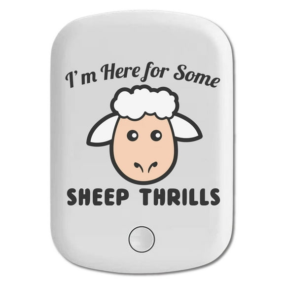 DistinctInk Magnetic Battery Pack, 5000 mAh Wireless Portable Charger with USB-C Cable, Compatible with MagSafe iPhone 14 / 13 / 12 Series - I'm Here for Some SHEEP Thrills