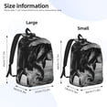 thumbnail image 2 of Bingfone Running Horse Print Canvas College Laptop Backpack, Large Capacity Lightweight College Bookbag Casual Daypack-Small, 2 of 5