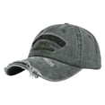 thumbnail image 4 of Men Baseball Caps Closed Back Distressed Baseball Dad Hat Featuring 3D Embroidery And Patchwork San Style Adjustable Unstructured Cap For Men And Women, 4 of 4