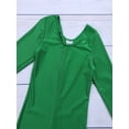 thumbnail image 6 of renvena Kids Girls Long Sleeves Full Body Unitard Gymnastics Leotard Dancewear Size 3-14 Green 5-6, 6 of 7