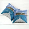 thumbnail image 2 of Ambesonne Blue Throw Pillow Cover 2 Pack, Boat Exotic Journey Tropic, 20", Blue Green Ivory, 2 of 6
