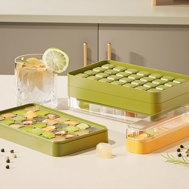 Fiudx Máquina para Hacer Hielo En Bloques, Bandeja para Cubitos de Hielo con Extracción Fácil, Hielera a Prueba de Olores y Fugas, Moldes de Fácil Limpieza Aptos para Alimentos, Ideal para Bebidas Re