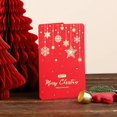 thumbnail image 1 of Tarjetas de felicitación con estampado de aluminio para Navidad, tarjetas de mensaje de bendición, invitaciones de agradecimiento creativas para negocios, suministros de Navidad, 10 piezas, 1 of 4