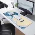 thumbnail image 2 of Premium Large Gaming Mouse Pad with Non-Slip Rubber Base, Stitched Edges, Featuring Japanese Wave Design, 31.5 x 11.8 inches, 2 of 7