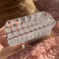 thumbnail image 5 of 1pc 26 Hole Nail Art Holder Transparency Acrylic Pen Holder Minimalist Style Nail Art Makeup Brush Storage Box Desktop Storage Organizer Makeup Organizer, 5 of 5