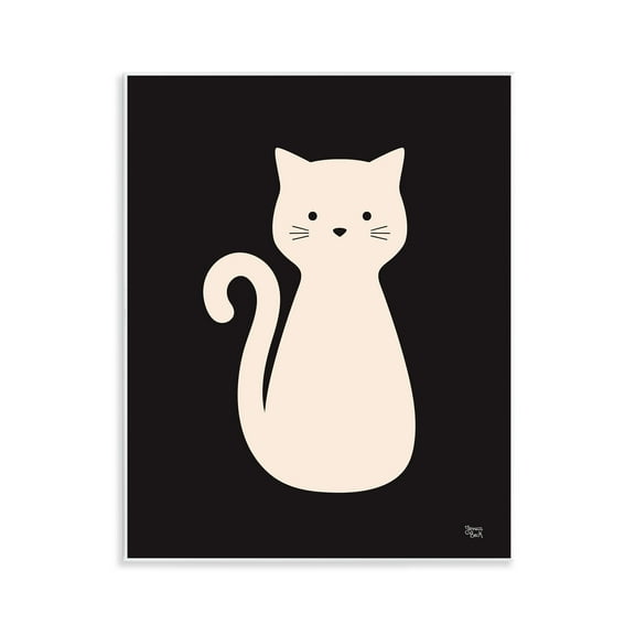 Stupell Industries Feline Grace White Cat Animals Painting Unframed Art Print Wall Art, 11 x 14
