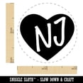 thumbnail image 2 of NJ New Jersey State in Heart Self-Inking Rubber Stamp Ink Stamper - Orange Ink - Mini 1/2 Inch, 2 of 7