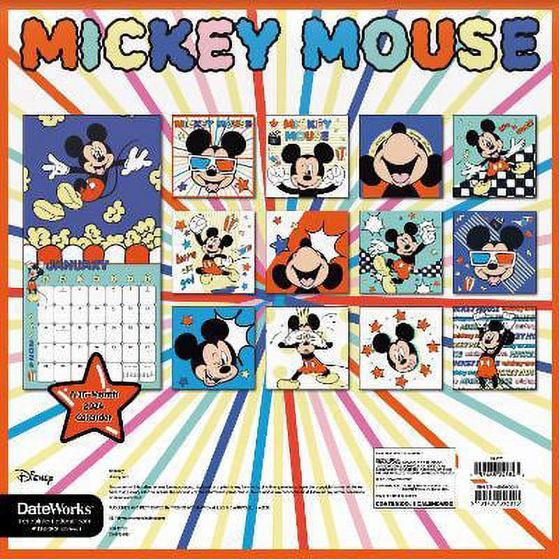 Trends International 2024 Mickey Mouse Wall Calendar Includes Last 4