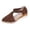 Brown, variant on Pointed Toe Sandals with Thick Platform Sole and Closed Toe Design Casual Shoes for Secure Fit On Footwear for All Day Wear,Brown,7