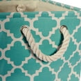 thumbnail image 2 of DII Polyester Bin Lattice Aqua Rectangle Medium 16x10x12, 2 of 4