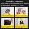 thumbnail image 5 of Wall Mounted Broom Holder, 5 Pieces Adhesive Wall Mounted Broom Holder with Position and Hook, Wall Mounted Broom Holder Storage Wall Mounted Broom Holder without Drilling for Kitchen Bathroom Garden, 5 of 5