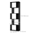 thumbnail image 3 of HOMCOM Geometric Bookcase, 5-Tier S Shaped Bookshelf, Black, 3 of 10