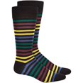 thumbnail image 3 of ALFATECH BY ALFANI Mens Black Striped Seamless Dress Crew Socks 7-12, 3 of 3