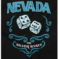 thumbnail image 2 of Cute Nevada Lucky Dice Floral NV Women's Graphic T Shirt Tees Brisco Brands S, 2 of 5