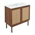 thumbnail image 4 of Classe 36" Freestanding Bathroom Vanity in Brown Oak with 3-Hole Widespread Sink Top, 4 of 8