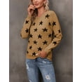 thumbnail image 3 of Sweaters for Women Star Pullover Sweater Tops Crew Neck Long Sleeve Casual Winter Sweaters Alsol Lamesa, 3 of 6
