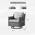 thumbnail image 5 of Bellefurn Outdoor Wicker Rocking Chair Patio Swivel Chairs Set of 2,Patio Swivel Rocker Rattan Furniture Sets for Outdoor Porch Deck Garden Backyard, 5 of 10