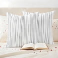 thumbnail image 3 of Gray Outdoor Waterproof Pillow Covers, Abstract Lines Gradient Minimalist Modern Texture Decorative Square Throw Pillowcase Sofa Cushion Sham for Patio/Couch/Chair, 20"x20" 2 Pack, 3 of 8
