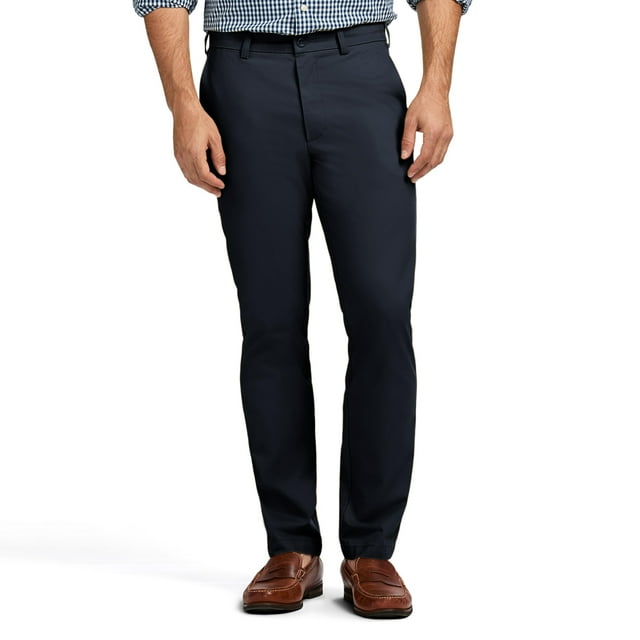 Pantalones IZOD American Chino para hombre, 42 de ancho x 32 de largo, color azul marino