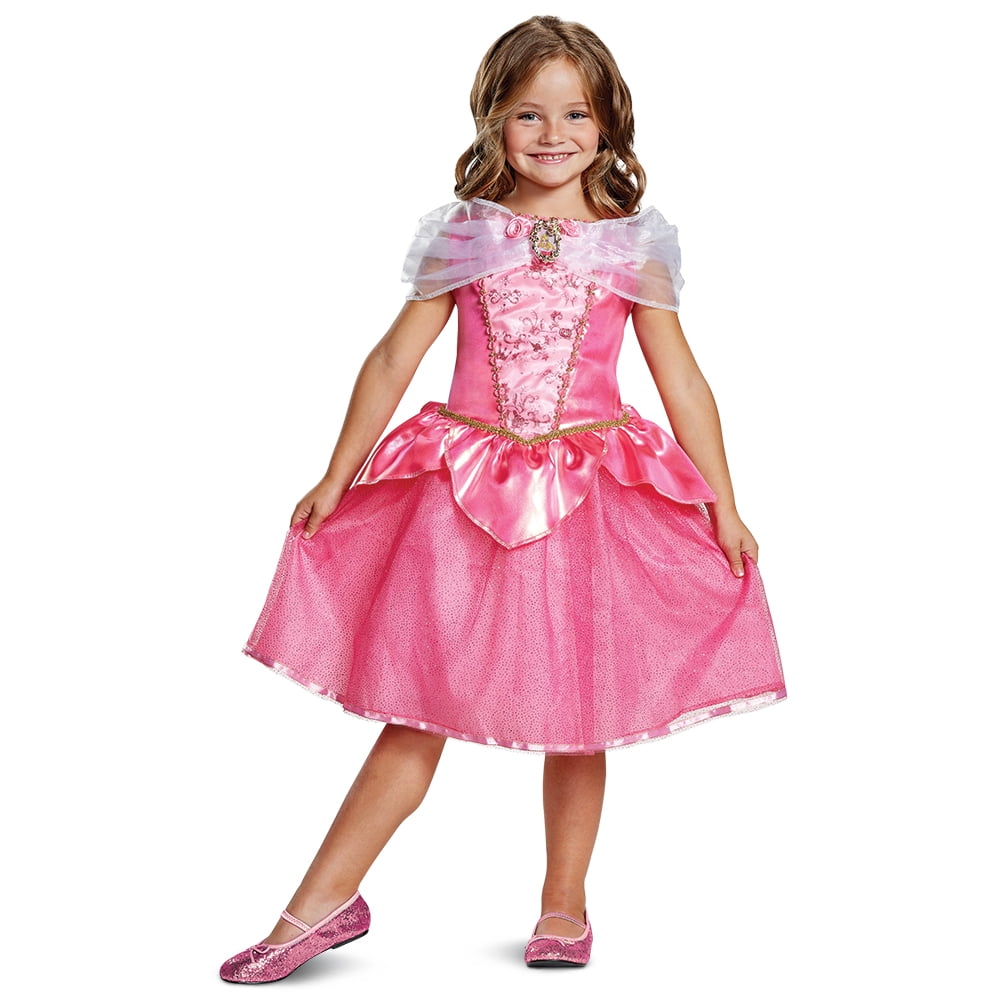 Princess Aurora Dress up Sleeping Beauty for Girls Short Sleeve Party Clothing 