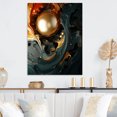 thumbnail image 1 of Designart "Liquid Ink Abstraction in Red and Black II" Abstract Liquid ink Metal Wall Art, Yellow Metal Wall Decor, Modern Metal Art Decor For Living Room - 16x32 Inch, 1 of 6