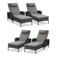thumbnail image 6 of POCASSY Outdoor Wicker All Weather Chaise Reclining Lounges with Cushions (Set of 4), 6 of 8