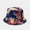 Blue, variant on Casual Fisherman's Hat for Women Men Comfortable Sunshade Bucket Hat 3D Printed Pattern Colorful Tie Dye Double Basin Hat Outdoor Visor One Size
