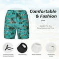 thumbnail image 4 of Kdxio Hawaii Palms Print Men's Swim Trunks with Compression Liner 7 Inch Inseam Quick Dry Swim Shorts, 4 of 7