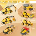thumbnail image 6 of Sunforu 7-in-1 Construction Toys for Boys, Take Apart Toys Set with Drill, Cement Mixer, Loader, Roller, Digger, Cutter, Excavator & More, STEM Building Toys Gift for 3 4 5 6 7 8 Year Old Boy & Girl, 6 of 9