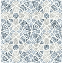 A-Street Prints Zazen Blue Geometric Wallpaper