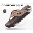 thumbnail image 6 of ONCAI Orthopedic Flip Flops Women with Arch Support Ladies Orthotic Recovery Sandals Comfortable Plantar Fasciitis Slip On Walking Sandal for Womans Indoor Casual Summer Brown Size 7, 6 of 8