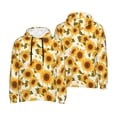 thumbnail image 6 of Bingfone Modern Elegant Sunflower Men's Drawstring Hoodie Long Sleeve Pocket Sweatshirts-X-Large, 6 of 6