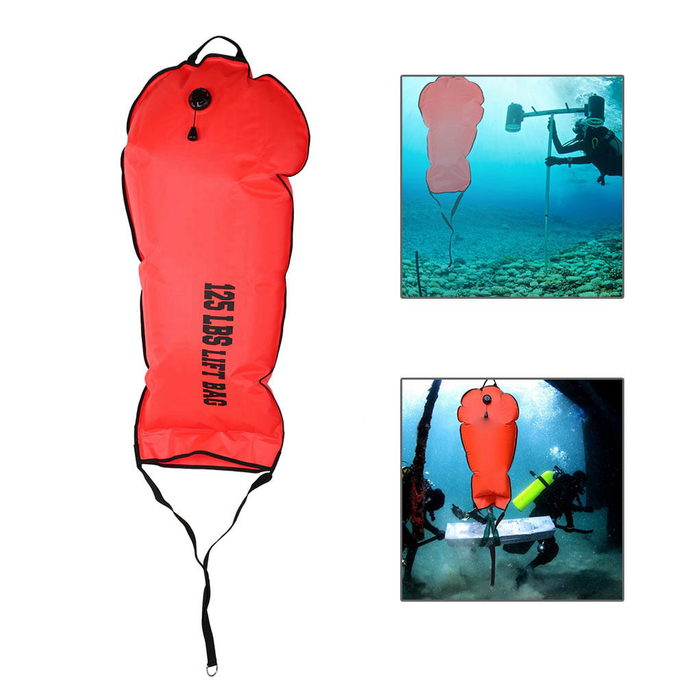 Scuba Safety 60LBS/125LBS Lift Bag Dump Valve Pumping Diving Accessory 