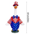 thumbnail image 3 of HBYJLZYG Porch Goose Clothes, 2 Styles Patriotic/Raincoat Goose Outfit, Reusable 4th of July Goose Decor, Outdoor Garden Lawn Decor, 3 of 7